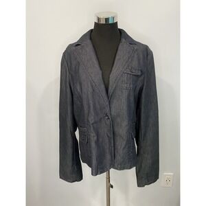 Apostrophe Premium‎ Women's Denim Blazer Jacket Size 16